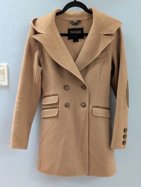 Mackage Wool-Blend Double-Breasted Camel Coat